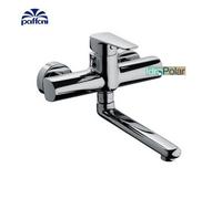MISCELATORE LAVELLO A PARETE CUCINA PAFFONI SLY SY161CR MURO OTTONE CROMATO