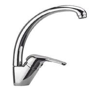 Miscelatore Lavello Bocca Alta con Canna Orientabile Cromato serie PEGASO