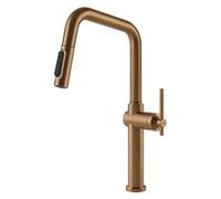 Miscelatore lavello con doccetta predisposizione acqua filtrata HABITO Warm bronze brushed PVD 60852#726