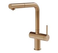 Miscelatore lavello con doccetta predisposizione acqua filtrata INEDITO Warm bronze brushed PVD 60572#726