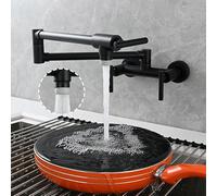 Miscelatore Lavello Cucina a Parete Miscelatore Monocomando Pieghevole a Parete Rubinetti Cucina Miscelatore Rotazione 360° Ottone Spazzolato Mode
