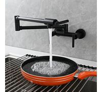 Miscelatore Lavello Cucina a Parete Miscelatore Monocomando Pieghevole a Parete Rubinetti Cucina Miscelatore Rotazione 360° Ottone Spazzolato Mode