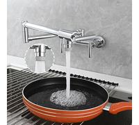 Miscelatore Lavello Cucina a Parete Miscelatore Monocomando Pieghevole a Parete Rubinetti Cucina Miscelatore Rotazione 360° Ottone Spazzolato Mode