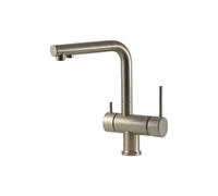 Miscelatore lavello cucina acqua depurata 3 vie acciaio spazzolato Gattoni 0195/