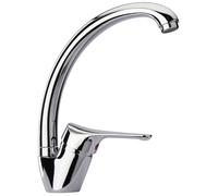 MISCELATORE LAVELLO CUCINA CANNA ALTA MONOFORO RUBINETTO LEIRA MADE ITALY