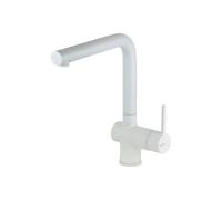 Miscelatore lavello cucina canna girevole in ottone colore bianco opaco Gattoni