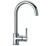MISCELATORE LAVELLO CUCINA CON BOCCA ALTA CANNA CURVA ORIENTABILE RUBINETTO BACI