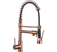 Miscelatore Lavello Cucina Rame con Bocca Girevole 306° e Doccetta Estraibile