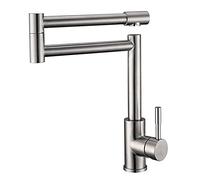 Miscelatore lavello da cucina, miscelatore, rubinetto Sinkrust, rubinetto da cucina pieghevole creativo senza piombo Rubinetto monocomando girevole a 360 ° con beccuccio alto girevole Miscelatore