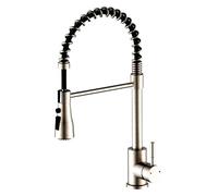 Idro Bric Rubinetto Cucina Miscelatore Lavello con Doccetta Estraibile Semi-Professionale Montreal in Acciaio Spazzolato - SCARUB1161AC