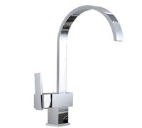 MISCELATORE LAVELLO MONOCOMANDO CANNA PIATTA GIREVOLE ANTARES 2.0 CROMATO 11842