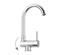 MISCELATORE LAVELLO MONOFORO CON CANNA RECLINABILE STICK Cromo