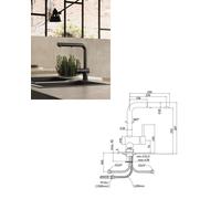 MISCELATORE LAVELLO MONOFORO LIGHT PAFFONI CON DOCCIA ESTRAIBILE DUALGET LIG285