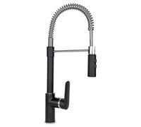 Miscelatore lavello semi-professionale doccetta AQUASOFT Nero e Cromo SXSOFTBK