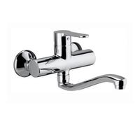 Miscelatore monoc. lavello a muro linea blu cromo