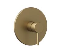 Miscelatore monocomando ad incasso doccia a parete 1 via con sistema install box serie Jazz Art - CONFEZIONE: 1 pz., Colore: Oro Matt Satinato