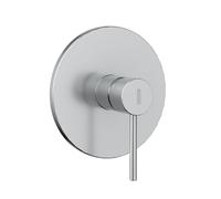 Miscelatore monocomando ad incasso doccia a parete 1 via nickel spazzolato con sistema install box serie Jazz - CONFEZIONE: 1 pz., Design: Maniglia liscia