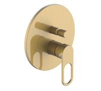 Miscelatore monocomando ad incasso doccia a parete 2 vie con deviatore a vitone sistema install box serie One Hole - CONFEZIONE: 1 pz., Colore: Oro Matt