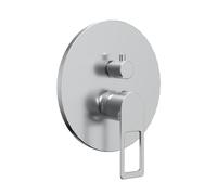 Miscelatore monocomando ad incasso doccia a parete 3 vie con deviatore a vitone sistema install box serie Sprint Hole - CONFEZIONE: 1 pz., Colore: Nickel Spazzolato