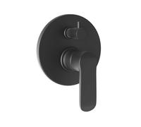 Miscelatore monocomando ad incasso doccia a parete 3 vie con deviatore a vitone sistema install box serie Age - CONFEZIONE: 1 pz., Colore: Nero Opaco
