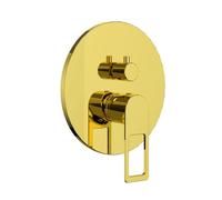 Miscelatore monocomando ad incasso doccia a parete 3 vie con deviatore a vitone sistema install box serie Sprint Hole - CONFEZIONE: 1 pz., Colore: Oro Lucido