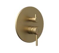 Miscelatore monocomando ad incasso doccia a parete 3 vie con deviatore a vitone sistema install box serie Jazz Decor - CONFEZIONE: 1 pz., Colore: Oro Matt