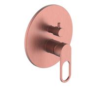 Miscelatore monocomando ad incasso doccia a parete 3 vie con deviatore a vitone sistema install box serie One Hole - CONFEZIONE: 1 pz., Colore: Oro Rosa
