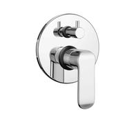 Miscelatore monocomando ad incasso doccia a parete 4 vie con deviatore a vitone sistema install box serie Age - CONFEZIONE: 1 pz., Colore: Cromato