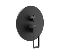 Miscelatore monocomando ad incasso doccia a parete 4 vie con deviatore a vitone sistema install box serie Sprint Hole - CONFEZIONE: 1 pz., Colore: Nero Opaco