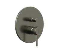 Miscelatore monocomando ad incasso doccia con deviatore 2 vie canna di fucile con sistema install box serie Jazz - CONFEZIONE: 1 pz., Design: Maniglia trama piramidale