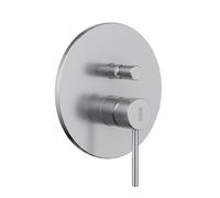 Miscelatore monocomando ad incasso doccia con deviatore 2 vie nickel spazzolato con sistema install box serie Jazz - CONFEZIONE: 1 pz., Design: Maniglia liscia