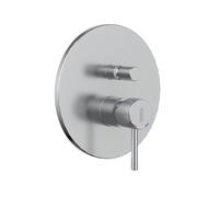 Miscelatore monocomando ad incasso doccia con deviatore 2 vie nickel spazzolato con sistema install box serie Jazz - CONFEZIONE: 1 pz., Design: Maniglia trama piramidale
