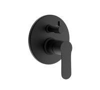 Miscelatore monocomando ad incasso doccia con deviatore 3 vie con sistema install box serie Pop - CONFEZIONE: 1 pz., Colore: Nero Opaco