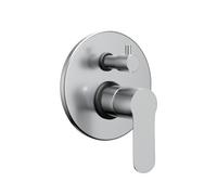 Miscelatore monocomando ad incasso doccia con deviatore 3 vie con sistema install box serie Pop - CONFEZIONE: 1 pz., Colore: Nickel Spazzolato