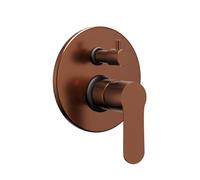 Miscelatore monocomando ad incasso doccia con deviatore 3 vie con sistema install box serie Pop - CONFEZIONE: 1 pz., Colore: Oro Rosa