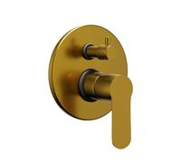 Miscelatore monocomando ad incasso doccia con deviatore 4 vie con sistema install box serie Pop - CONFEZIONE: 1 pz., Colore: Oro Bronzato Satinato