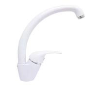 Miscelatore monocomando bianco per lavello con canna alta pegaso 3/8" PAFFONI