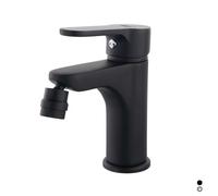 MISCELATORE MONOCOMANDO BIDET SERIE PACO Nero opaco Senza piletta