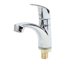 Miscelatore monocomando cromato per lavabo con tecnologia a disco in ceramica antigoccia
