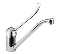 Miscelatore monocomando cromato per lavello con canna bassa snodata EURORAMA