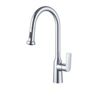 Miscelatore monocomando cromato per lavello con doccetta estraibile AMBRA WATER