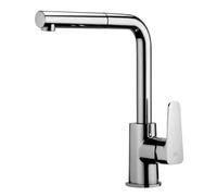 Miscelatore monocomando cromato per lavello con doccetta estraibile Sly PAFFONI