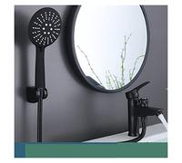 Miscelatore monocomando della maniglia del rubinetto bacino nero opaco con 3 funzioni lavanderia bagno funzione,Sicuro per l'acqua(Matte Black A)