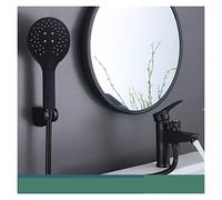 Miscelatore monocomando della maniglia del rubinetto bacino nero opaco con 3 funzioni lavanderia bagno funzione,Sicuro per l'acqua(Matte Black C)