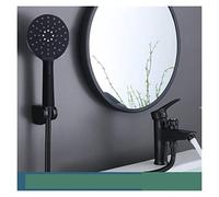 Miscelatore monocomando della maniglia del rubinetto bacino nero opaco con 3 funzioni lavanderia bagno funzione,Sicuro per l'acqua(Matte Black D)