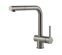 Gessi Miscelatore monocomando con doccetta estraibile Acciaio Collection 60598 239 finitura Steel Brushed