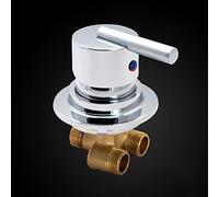 Miscelatore monocomando in ottone per doccia con uscita filettata a 1 via, rubinetto per acqua fredda e calda con cartuccia in ceramica da 50-55 mm, dimensione del foro ideale per bagno e cucina.