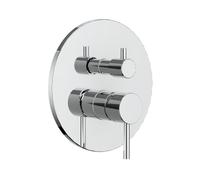 Miscelatore monocomando incasso doccia a parete 3 vie con deviatore a vitone sistema install box serie Jazz Art - CONFEZIONE: 1 pz., Colore: Cromato