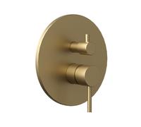 Miscelatore monocomando incasso doccia a parete 3 vie con deviatore a vitone sistema install box serie Jazz Art - CONFEZIONE: 1 pz., Colore: Oro Matt Satinato