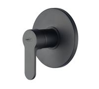 Miscelatore monocomando incasso doccia serie Paco Ø 130 mm in ottone nero opaco